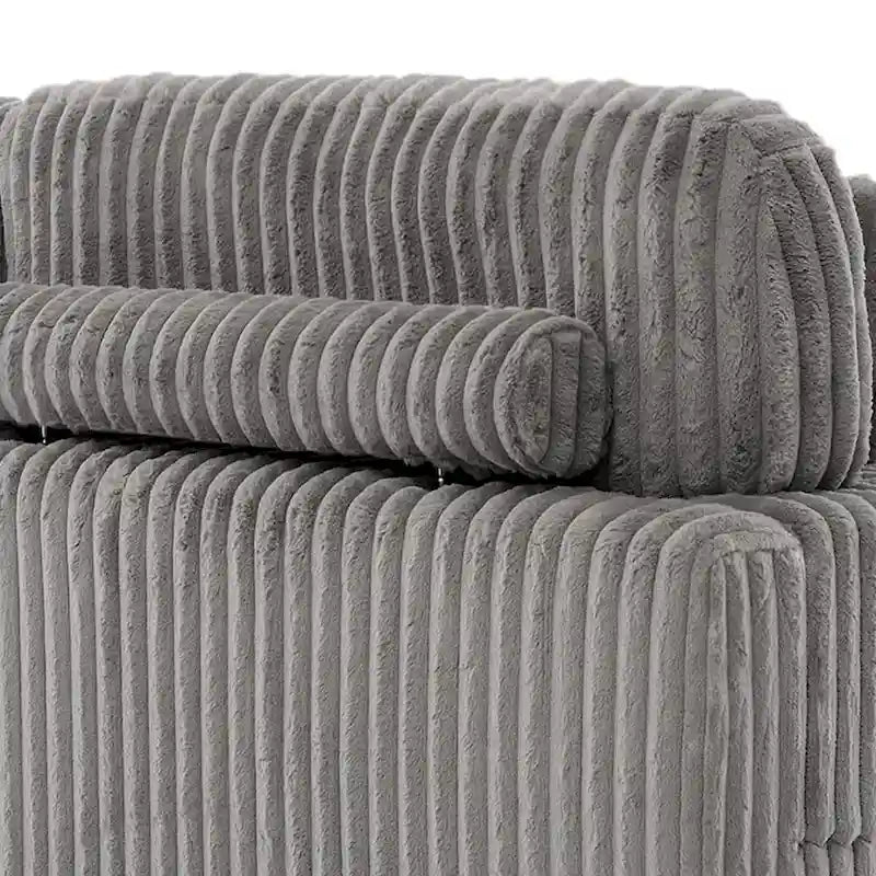 Polster-Chenille-Samt-Ecksofa, modulares Sofa mit Récamiere