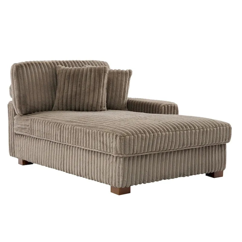 Polster-Chenille-Samt-Ecksofa, modulares Sofa mit Récamiere