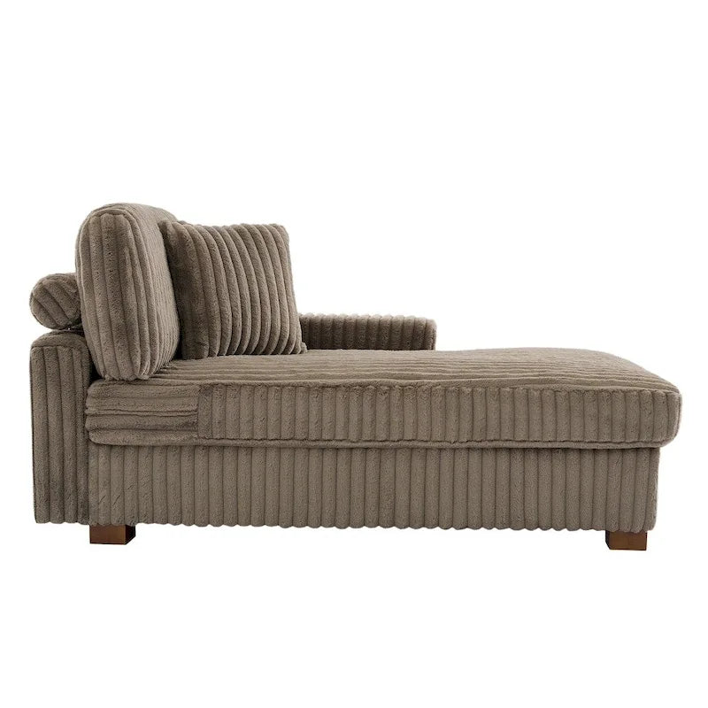 Polster-Chenille-Samt-Ecksofa, modulares Sofa mit Récamiere