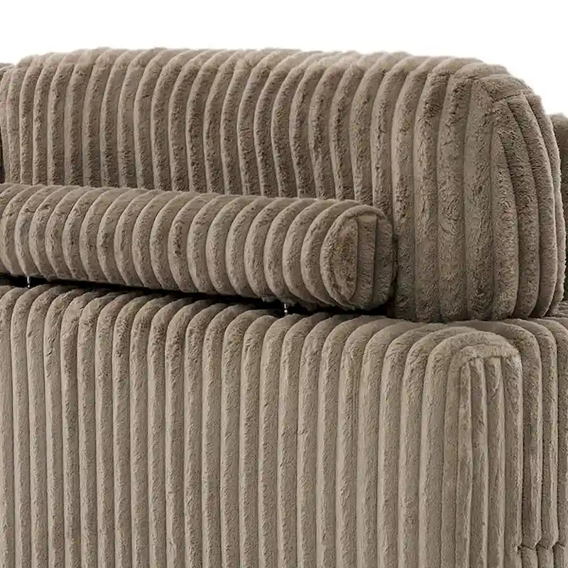 Polster-Chenille-Samt-Ecksofa, modulares Sofa mit Récamiere