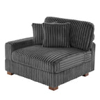 Polster-Chenille-Samt-Ecksofa, modulares Sofa mit Récamiere