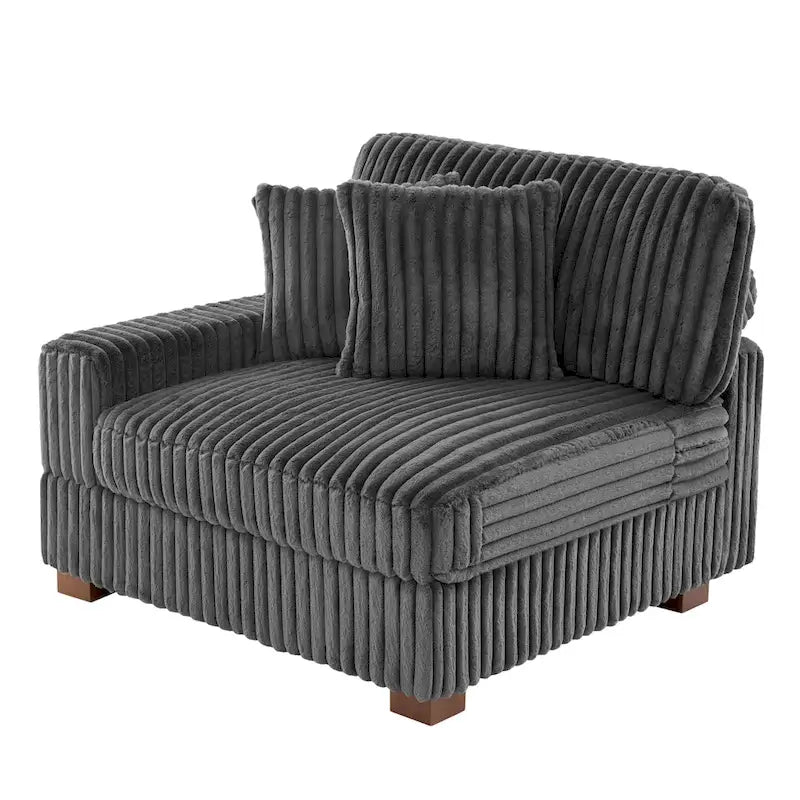 Polster-Chenille-Samt-Ecksofa, modulares Sofa mit Récamiere