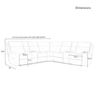 110 W Breite Echtleder Power-Sofa mit Stauraum, USB- und USB-C-Anschluss für Wohnzimmer