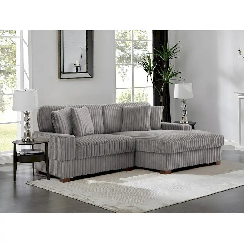 Modulares XXL-Sofa-Set mit Chaiselongue und Sessel für drinnen
