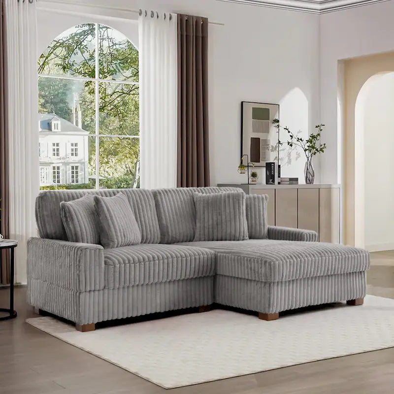 Modulares XXL-Sofa-Set mit Chaiselongue und Sessel für drinnen