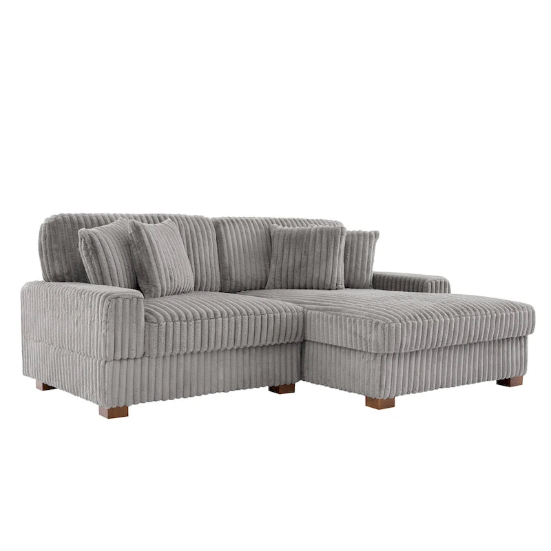 Modulares XXL-Sofa-Set mit Chaiselongue und Sessel für drinnen