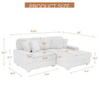 Modulares XXL-Sofa-Set mit Chaiselongue und Sessel für drinnen
