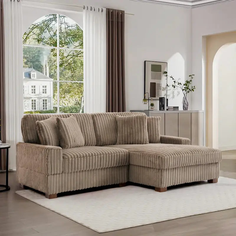Modulares XXL-Sofa-Set mit Chaiselongue und Sessel für drinnen