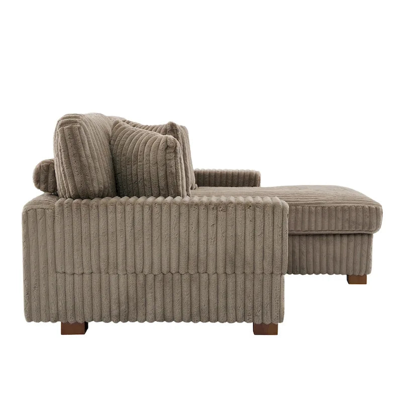 Modulares XXL-Sofa-Set mit Chaiselongue und Sessel für drinnen