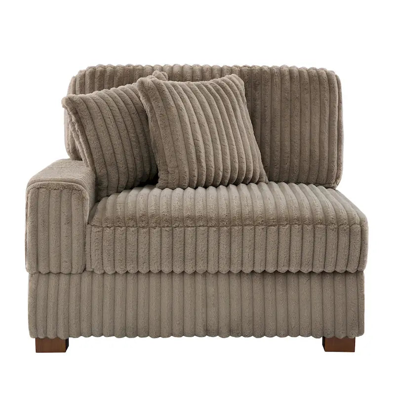 Modulares XXL-Sofa-Set mit Chaiselongue und Sessel für drinnen