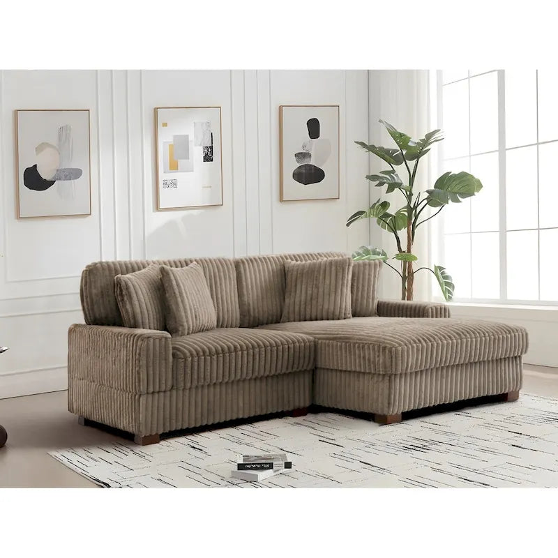 Modulares XXL-Sofa-Set mit Chaiselongue und Sessel für drinnen