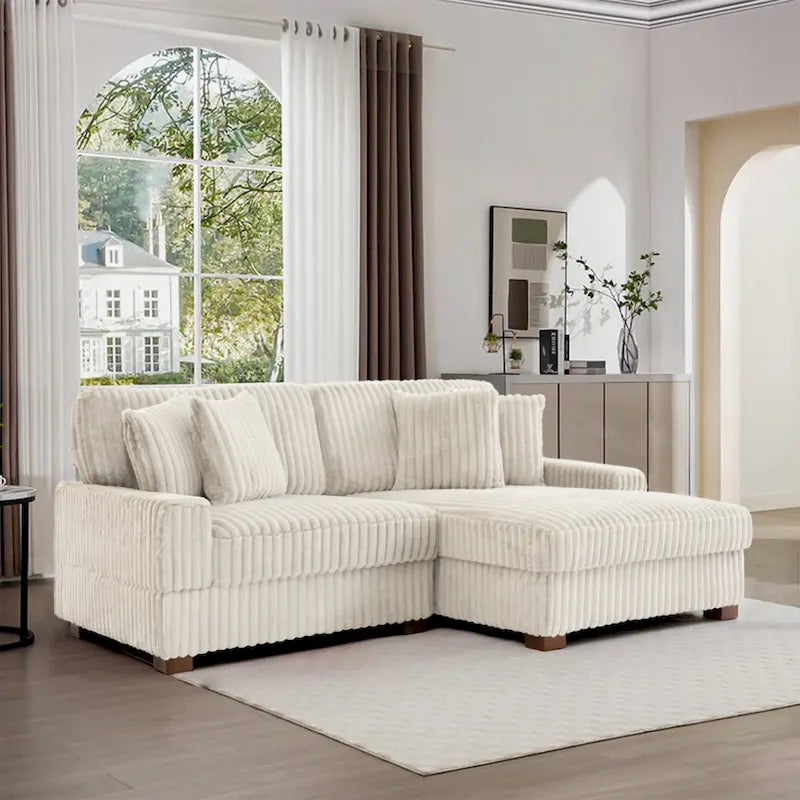 Modulares XXL-Sofa-Set mit Chaiselongue und Sessel für drinnen