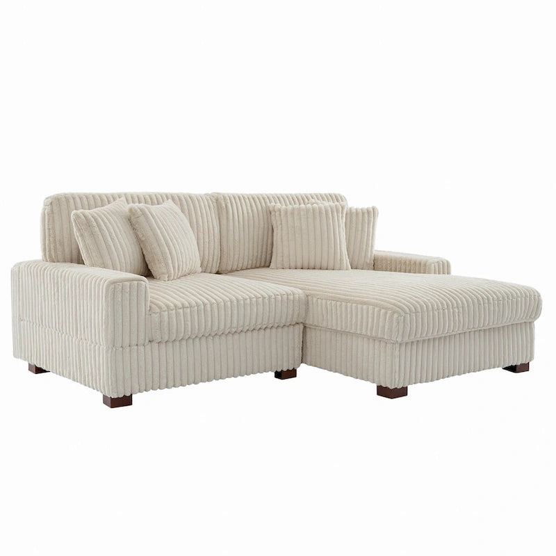 Modulares XXL-Sofa-Set mit Chaiselongue und Sessel für drinnen