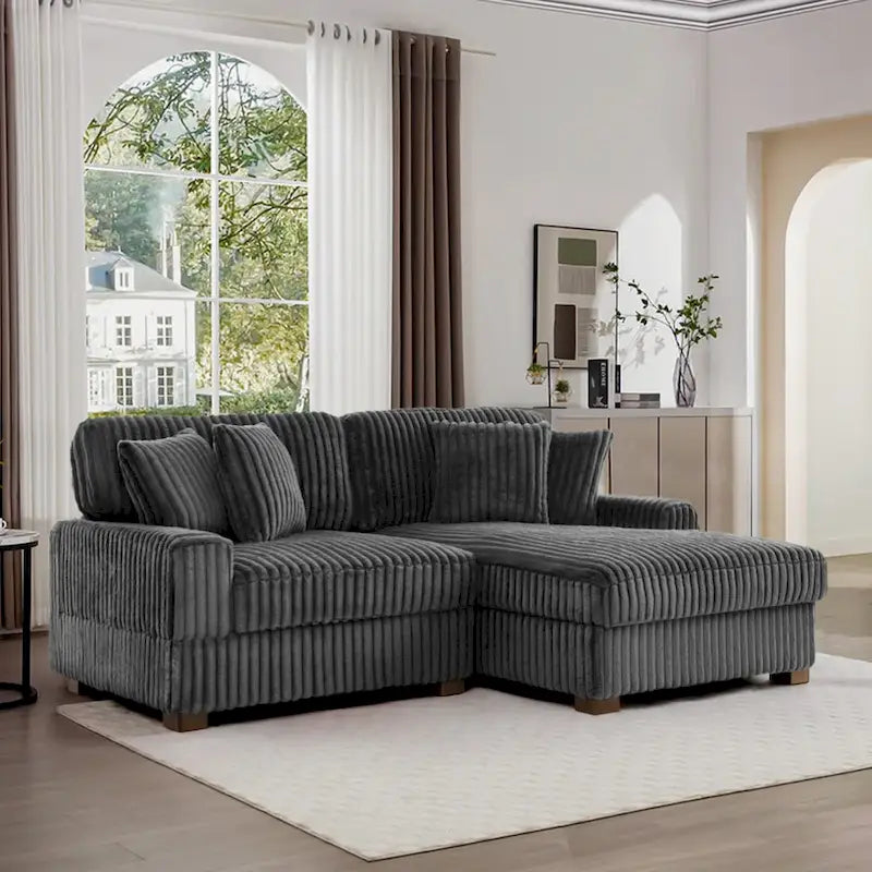 Modulares XXL-Sofa-Set mit Chaiselongue und Sessel für drinnen