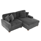 Modulares XXL-Sofa-Set mit Chaiselongue und Sessel für drinnen