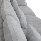 Modulares Ecksofa "Cloud Couch" mit Ottoman, 119" L-förmiges minimalistisches Ecksofa aus Leinen-Mischgewebe für das Wohnzimmer