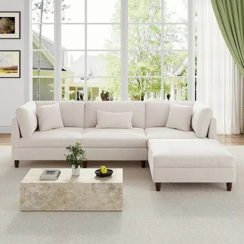 Modulares Sofa mit Ottoman für Wohnzimmer-Set - 112 B