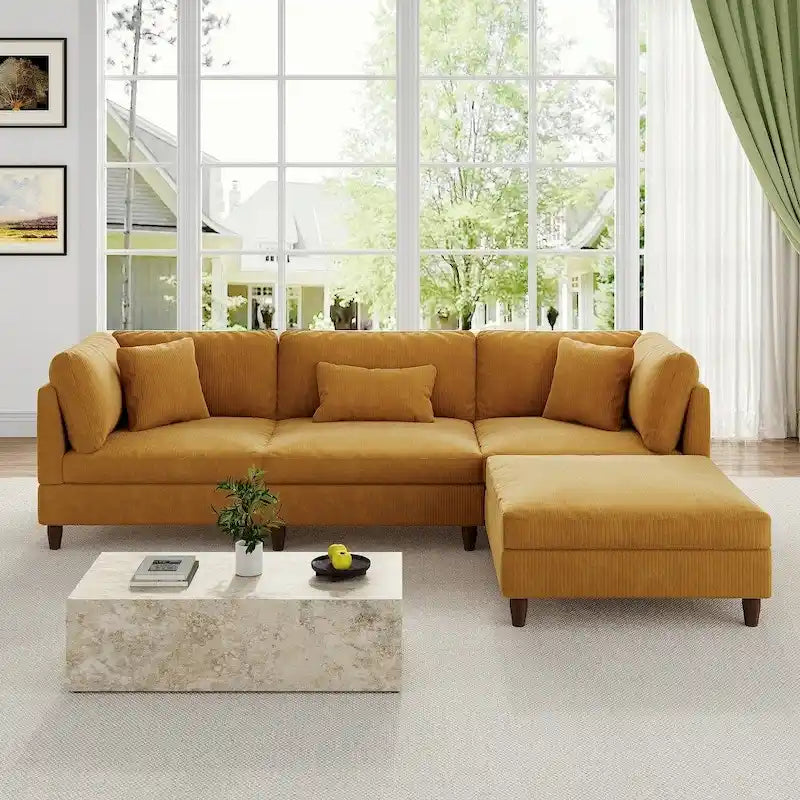 Modulares Sofa mit Ottoman für Wohnzimmer-Set - 112 B
