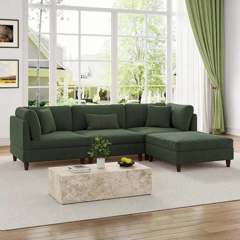 Modulares Sofa mit Ottoman für Wohnzimmer-Set - 112 B