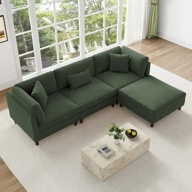 Modulares Sofa mit Ottoman für Wohnzimmer-Set - 112 B