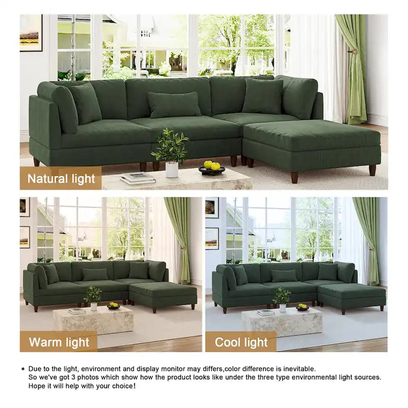 Modulares Sofa mit Ottoman für Wohnzimmer-Set - 112 B