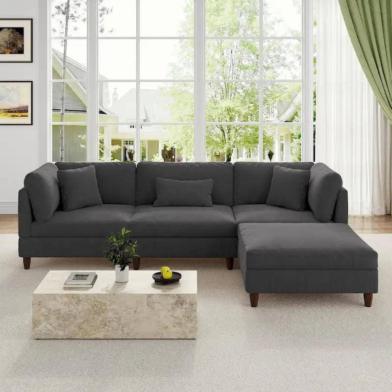 Modulares Sofa mit Ottoman für Wohnzimmer-Set - 112 B