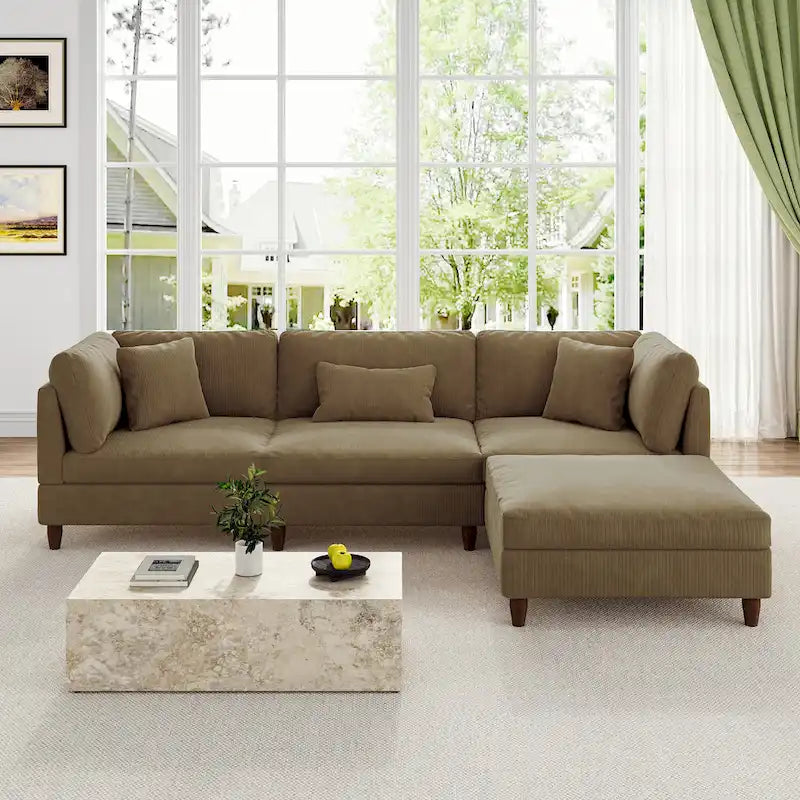 Modulares Sofa mit Ottoman für Wohnzimmer-Set - 112 B