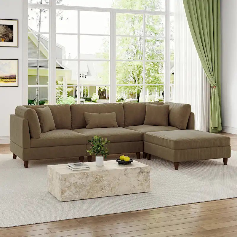 Modulares Sofa mit Ottoman für Wohnzimmer-Set - 112 B