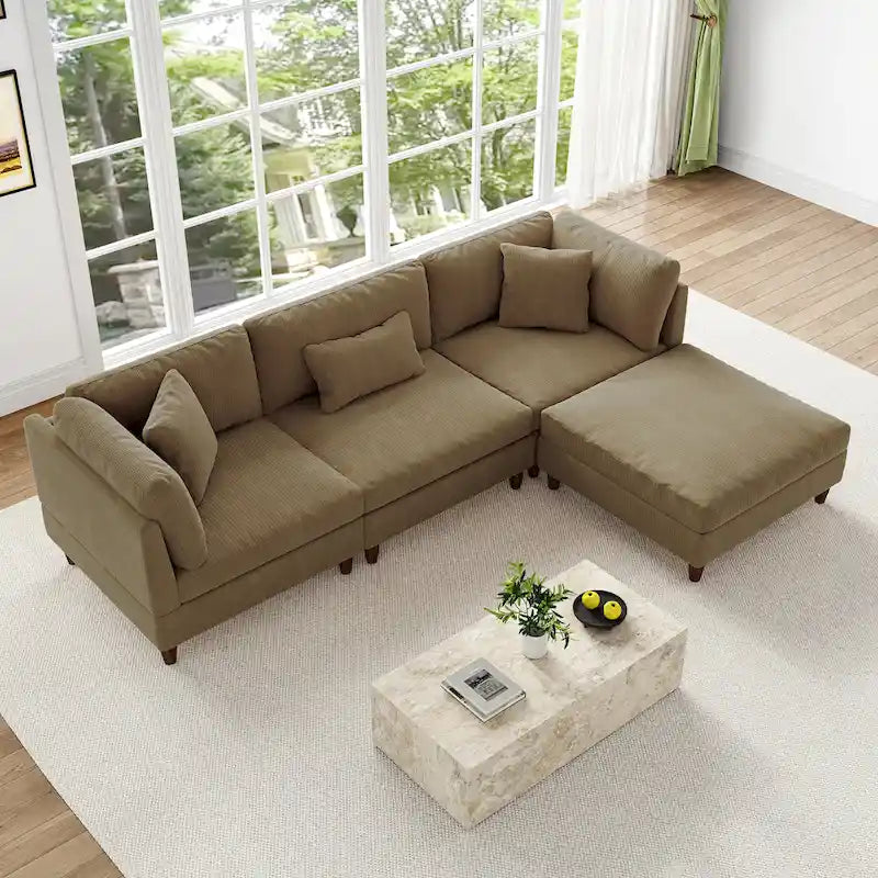 Modulares Sofa mit Ottoman für Wohnzimmer-Set - 112 B