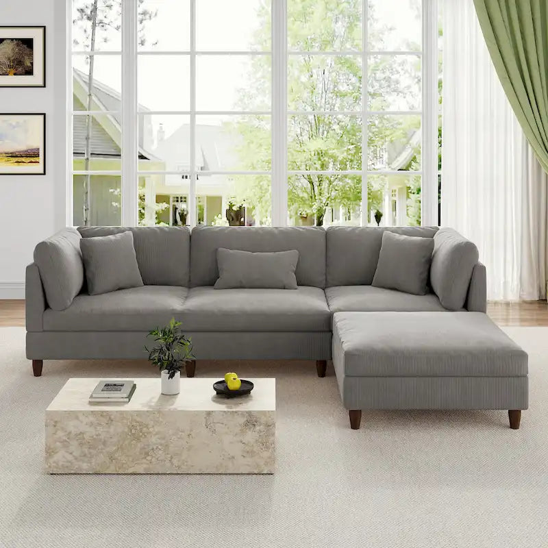 Modulares Sofa mit Ottoman für Wohnzimmer-Set - 112 B