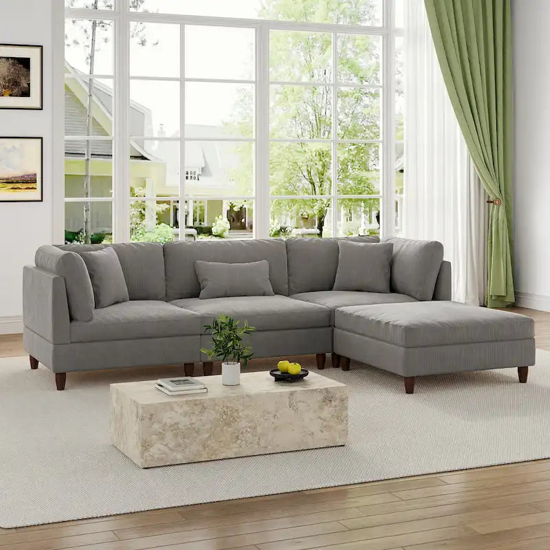 Modulares Sofa mit Ottoman für Wohnzimmer-Set - 112 B