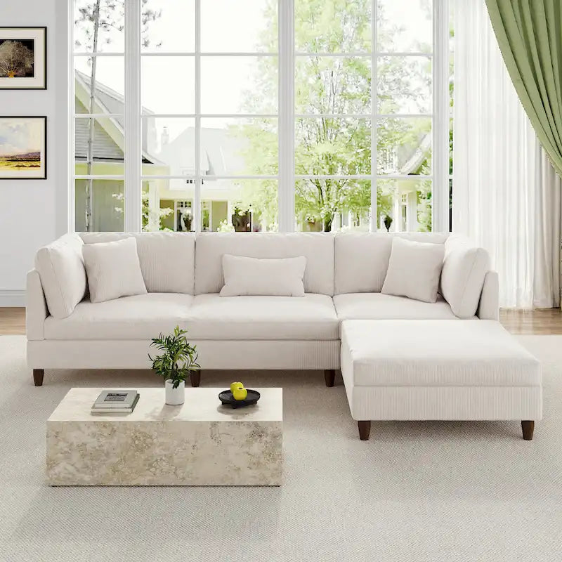 Modulares Sofa mit Ottoman für Wohnzimmer-Set - 112 B