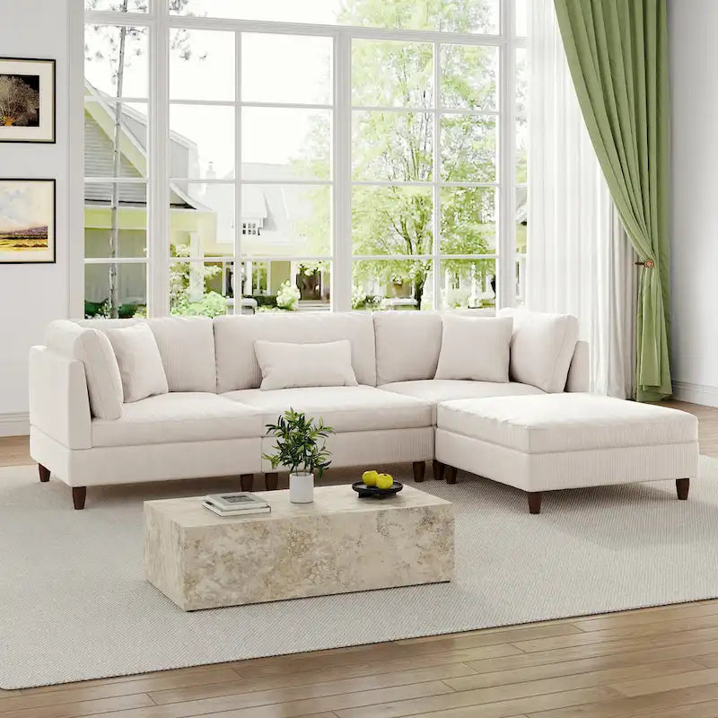 Modulares Sofa mit Ottoman für Wohnzimmer-Set - 112 B