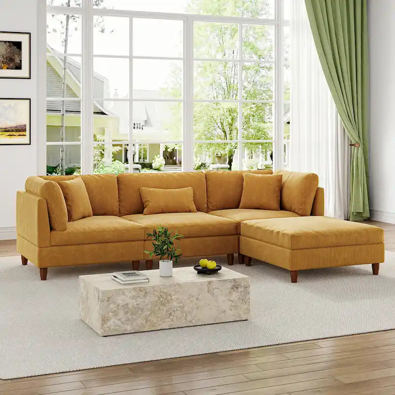 Modulares Sofa mit Ottoman für Wohnzimmer-Set - 112 B