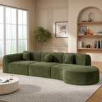 Christopher Knight Home - Buker Geschwungenes Polyester-Ecksofa