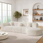 Christopher Knight Home - Buker Geschwungenes Polyester-Ecksofa