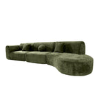 Christopher Knight Home - Buker Geschwungenes Polyester-Ecksofa