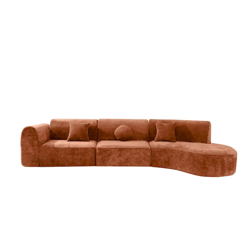 Christopher Knight Home - Buker Geschwungenes Polyester-Ecksofa