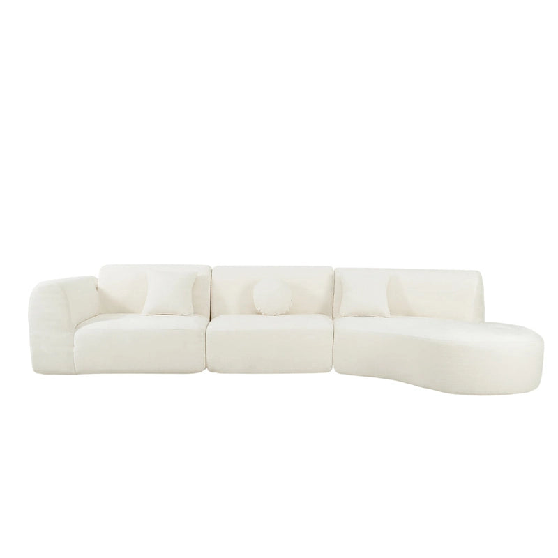 Christopher Knight Home - Buker Geschwungenes Polyester-Ecksofa