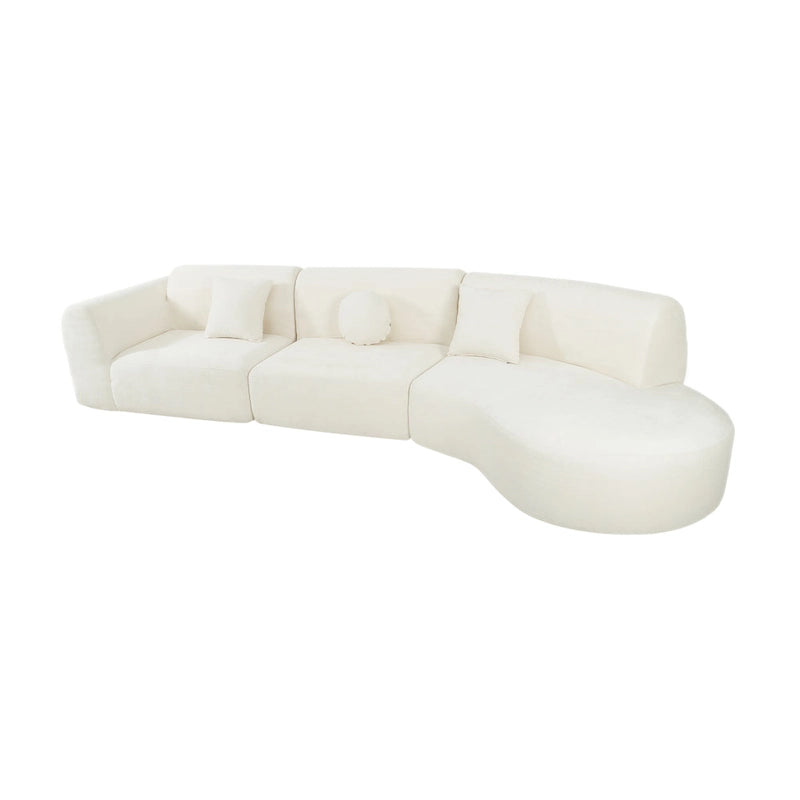Christopher Knight Home - Buker Geschwungenes Polyester-Ecksofa
