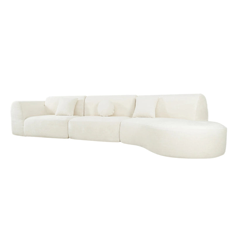 Christopher Knight Home - Buker Geschwungenes Polyester-Ecksofa