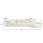 Christopher Knight Home - Buker Geschwungenes Polyester-Ecksofa