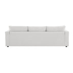 L-förmiges Sectional Cloud Sofa-Set mit Zierkissen, Ottoman, breiter Sitzfläche