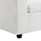 L-förmiges Sectional Cloud Sofa-Set mit Zierkissen, Ottoman, breiter Sitzfläche