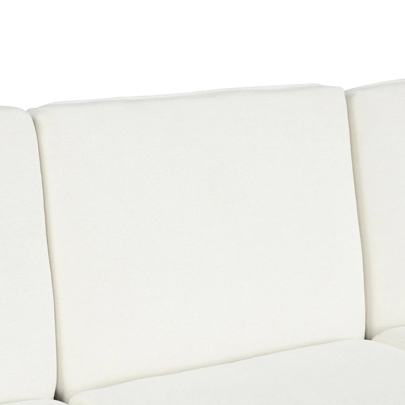 94.1 Chenille L-förmiges Futonsofa mit verstellbarer Rückenlehne und umkehrbarer Recamiere