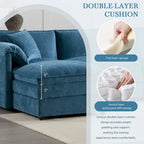 103,5 Chenille-Ecksofa mit 4-Sitzer L-förmiger Cloud-Couch und Ottomane & Taschenfederkernkissen (330lb Tragkraft)