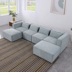 Frei kombinierbares modulares Sofa mit Chenille-Bezug
