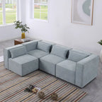 Frei kombinierbares modulares Sofa mit Chenille-Bezug