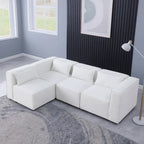 Frei kombinierbares modulares Sofa mit Chenille-Bezug