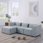 Frei kombinierbares modulares Sofa mit Chenille-Bezug
